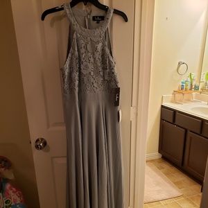 Lulu's Picture Perfect Sage Green Lace Maxi Dress